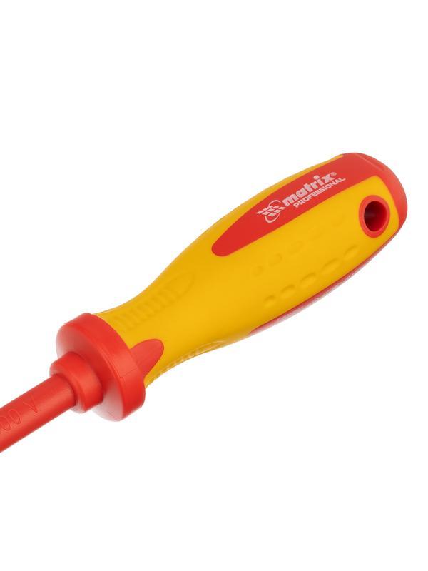 Отвертка Insulated, SL6.5 x 150 мм, CrMo, до 1000 В, двухкомпонентная рукоятка Matrix Professional