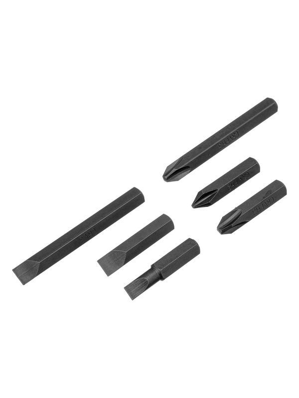 Отвертка ударно-поворотная 1/2, набор бит, 6 шт, пластиковый бокс Matrix