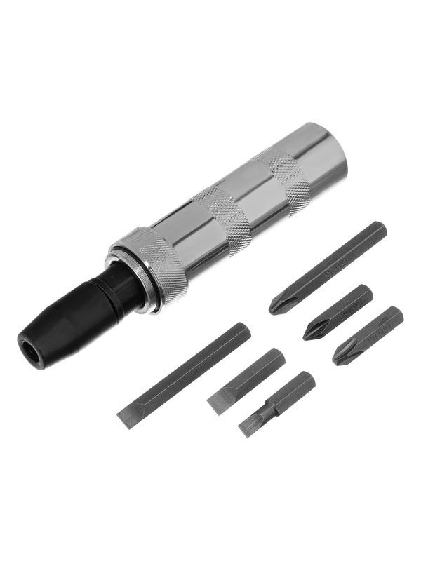 Отвертка ударно-поворотная 1/2, набор бит, 6 шт, пластиковый бокс Matrix