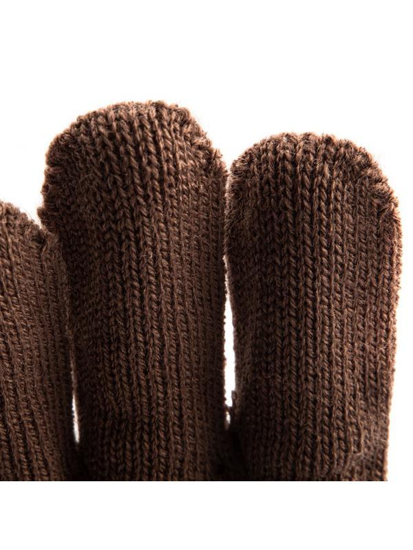 Перчатки трикотажные, акрил, коричневый, оверлок Россия Сибртех
