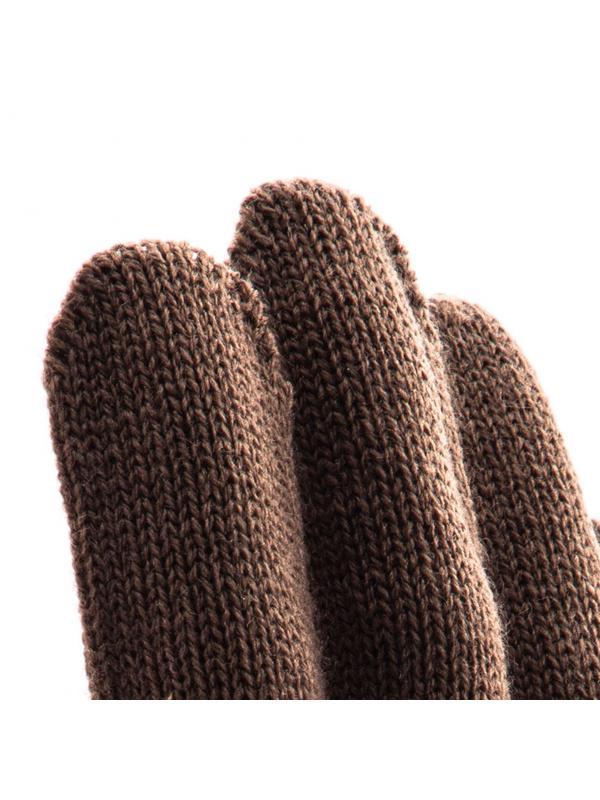 Перчатки трикотажные, акрил, коричневый, оверлок Россия Сибртех