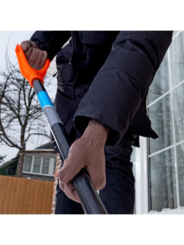 Перчатки трикотажные, акрил, коричневый, оверлок Россия Сибртех