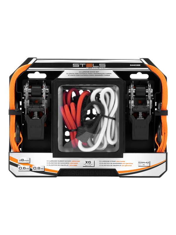 Набор стяжек и резинок для фиксации грузов Stels