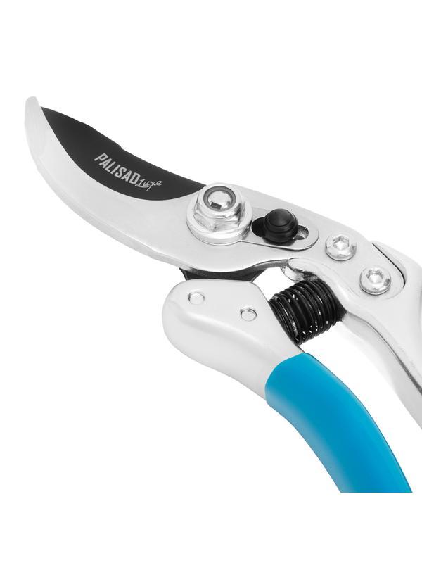 Секатор прямого реза, 230 мм, усиленный, нижняя рукоятка в ПВХ - оболочке, Luxe, Palisad