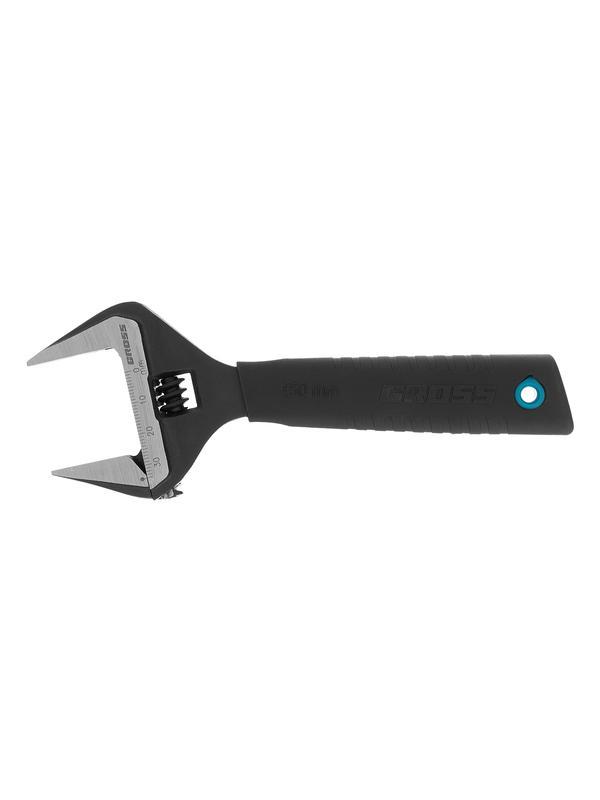 Ключ разводной, 150 мм, CrV, тонкие губки, защитные насадки Gross