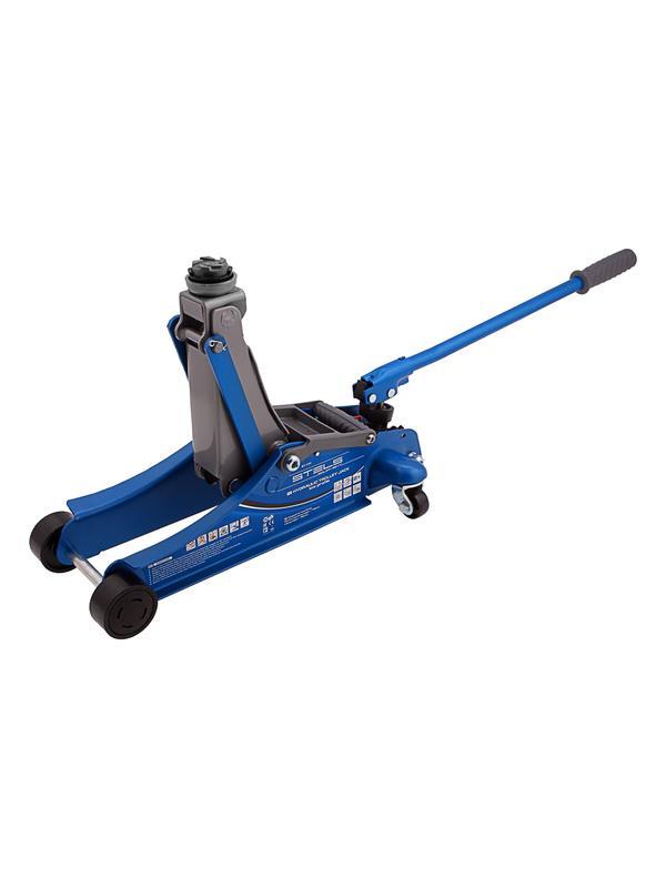 Домкрат гидравлический подкатной, поворотная рукоятка, 2 т, Low Profile, 100-350 мм Stels