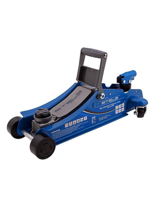 Домкрат гидравлический подкатной, поворотная рукоятка, 2 т, Low Profile, 100-350 мм Stels