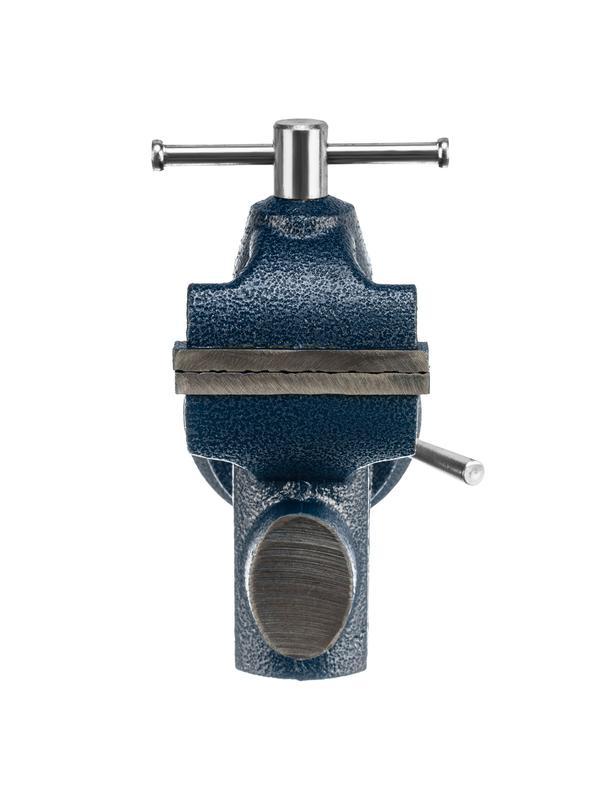 Тиски слесарные, настольные, поворотные, ширина рабочих губок 65 мм, наковальня Сибртех