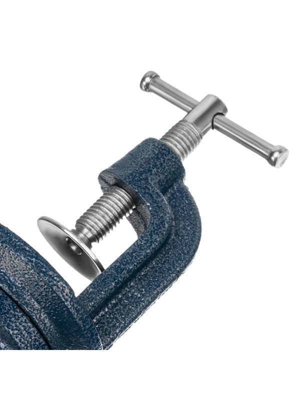 Тиски слесарные, настольные, поворотные, ширина рабочих губок 65 мм, наковальня Сибртех