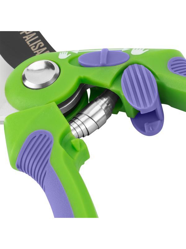 Секатор с наковальней, 215 мм, регулировка захвата, двухкомпонентные рукоятки, Palisad