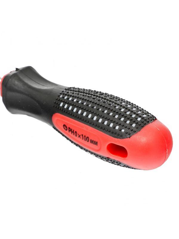 Отвертка Fusion, PH0 х 100 мм, CrV, трехкомпонентная рукоятка 