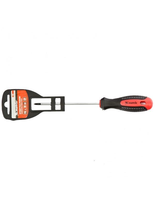 Отвертка Fusion, PH0 х 100 мм, CrV, трехкомпонентная рукоятка 