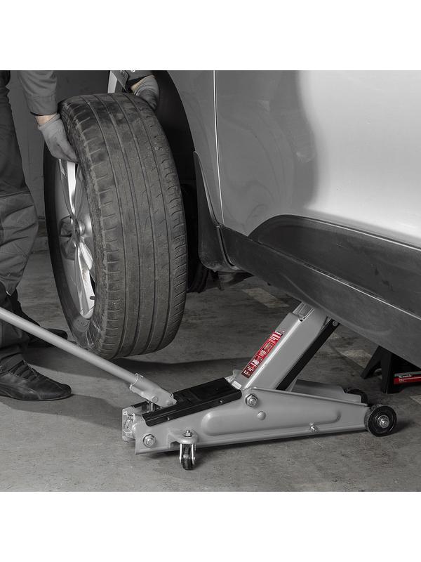 Домкрат гидравлический подкатный, 3 т, высота подъема 130-410 мм Matrix