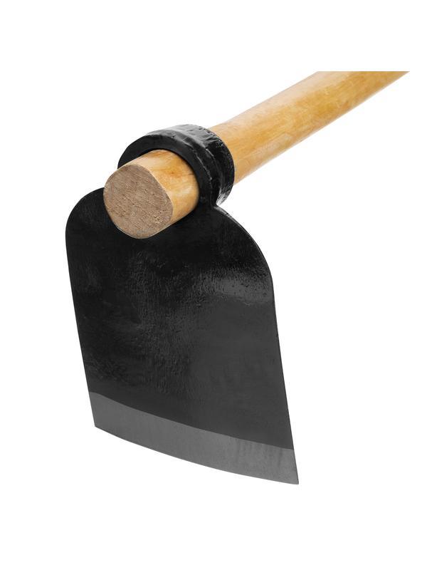 Кетмень, 148 х 243 х 900 мм, цельнокованый, деревянный лакированный черенок, Сибртех