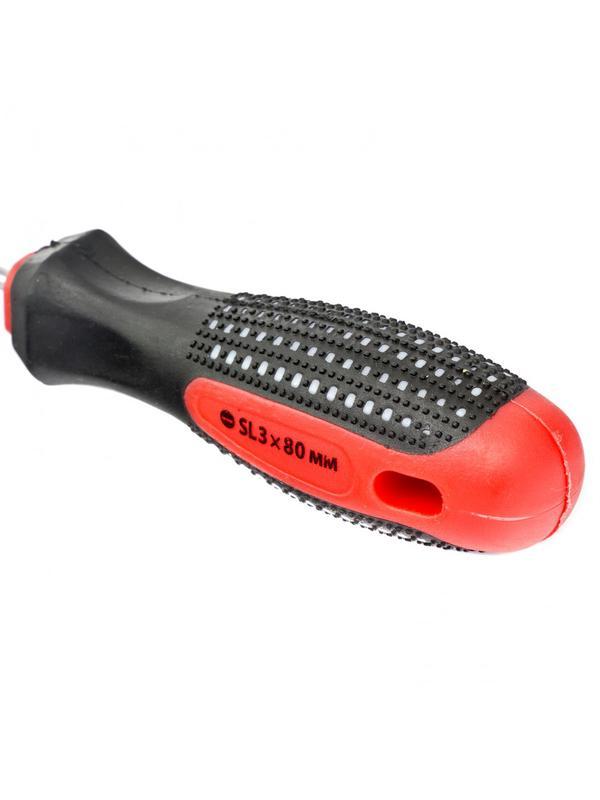 Отвертка Fusion, SL3 х 80 мм, CrV, трехкомпонентная рукоятка 