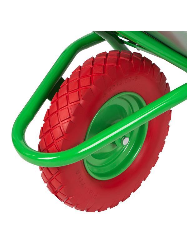 Тачка садово-строительная с PU колесом, грузоподъемность 180 кг, объем 90 л Сибртех