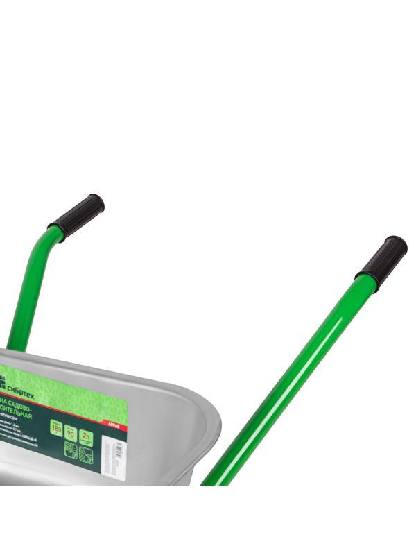 Тачка садово-строительная с PU колесом, грузоподъемность 180 кг, объем 90 л Сибртех