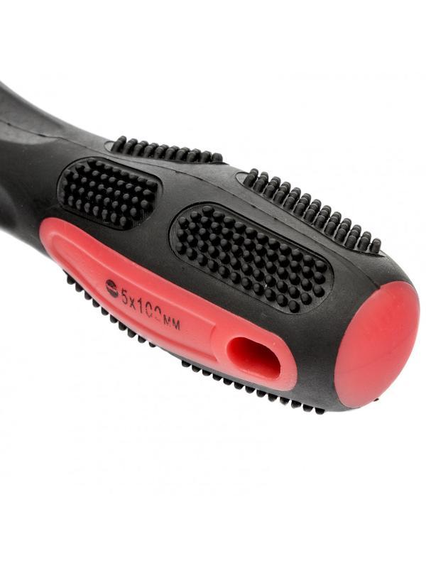 Отвертка Anti-Slip, SL5 х 100 мм, CrV, двухкомпонентная рукоятка Matrix