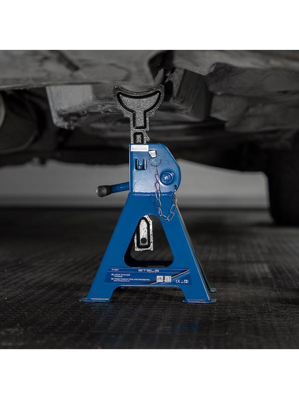 Подставки под автомобиль регулируемые, 3 т, H подъема 280-430 мм, 2 шт, Stels