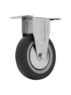 Колесо неповоротное D 100 мм, крепление  платформенное Сибртех