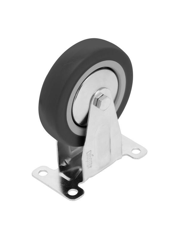 Колесо неповоротное D 100 мм, крепление  платформенное Сибртех