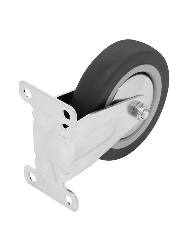 Колесо неповоротное D 100 мм, крепление  платформенное Сибртех