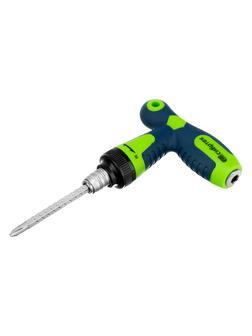 Отвертка реверсивная Т-образная комбинированная PH2/SL6, CrV Сибртех