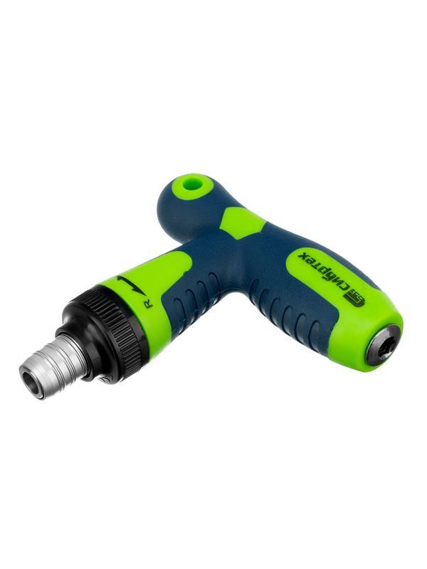 Отвертка реверсивная Т-образная комбинированная PH2/SL6, CrV Сибртех