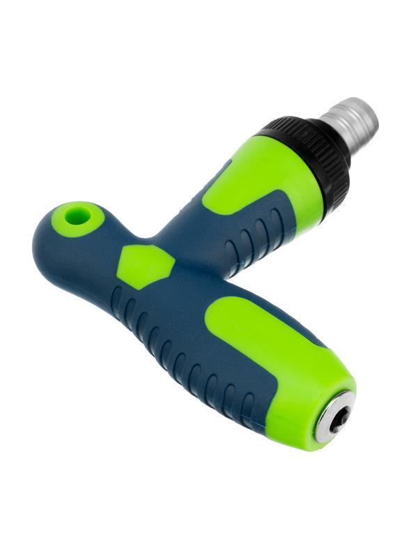 Отвертка реверсивная Т-образная комбинированная PH2/SL6, CrV Сибртех