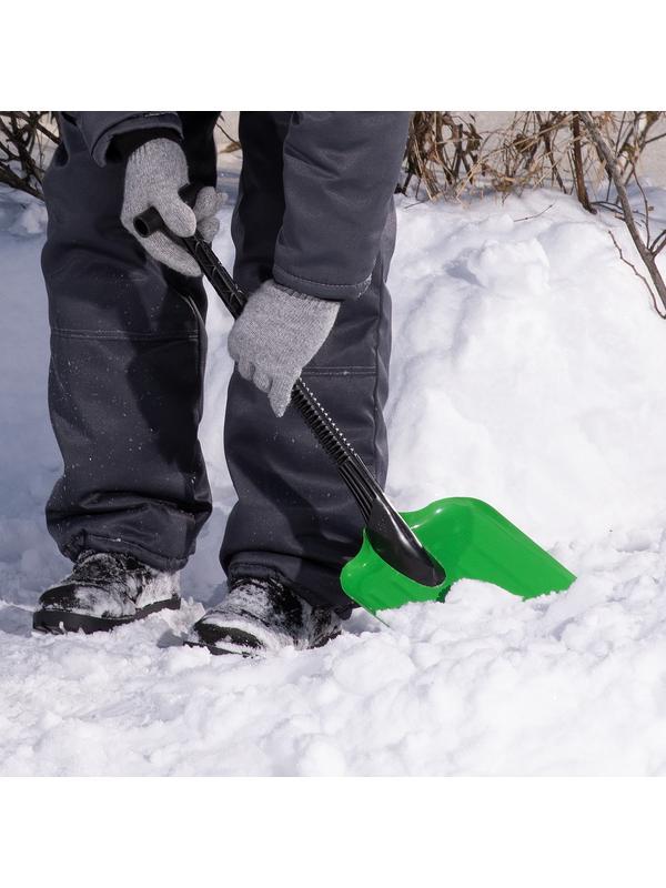 Лопата универсальная стальная, 205 х 280 х 640 мм, пластиковый черенок, Россия, Сибртех