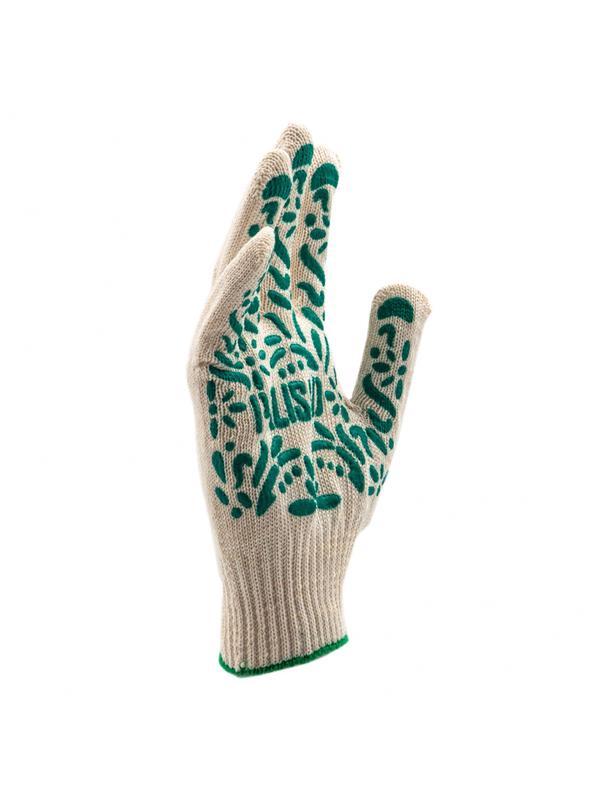 Перчатки садовые х/б, ПВХ покрытие, 