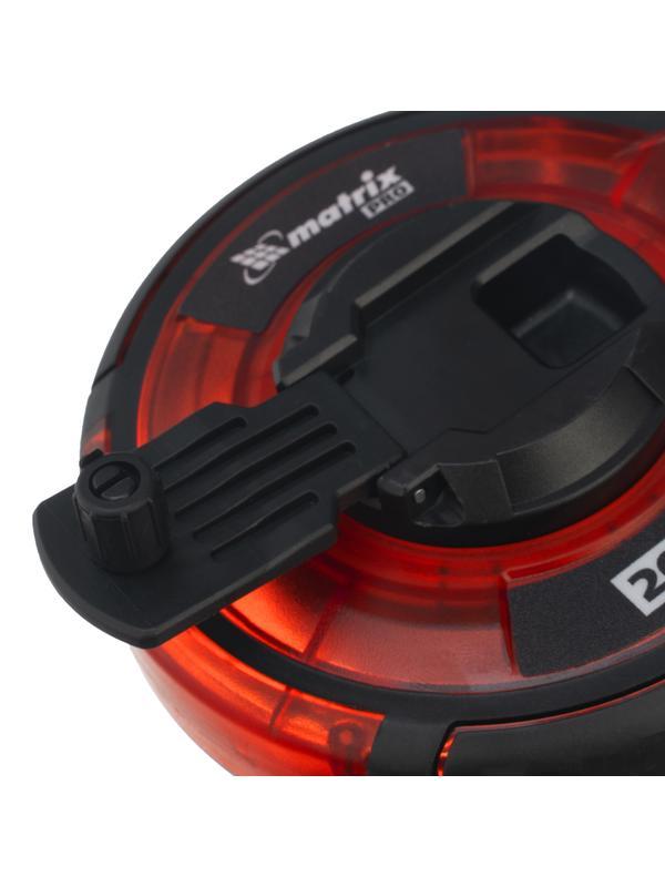 Рулетка геодезическая 20 м х 12,5 мм, закрытый корпус, стальная лента, односторонняя шкала, Pro Matrix