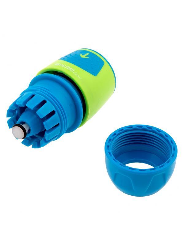 Соединитель быстросъемный для шланга 1/2-3/4, аквастоп, АВС-пластик Palisad Luxe