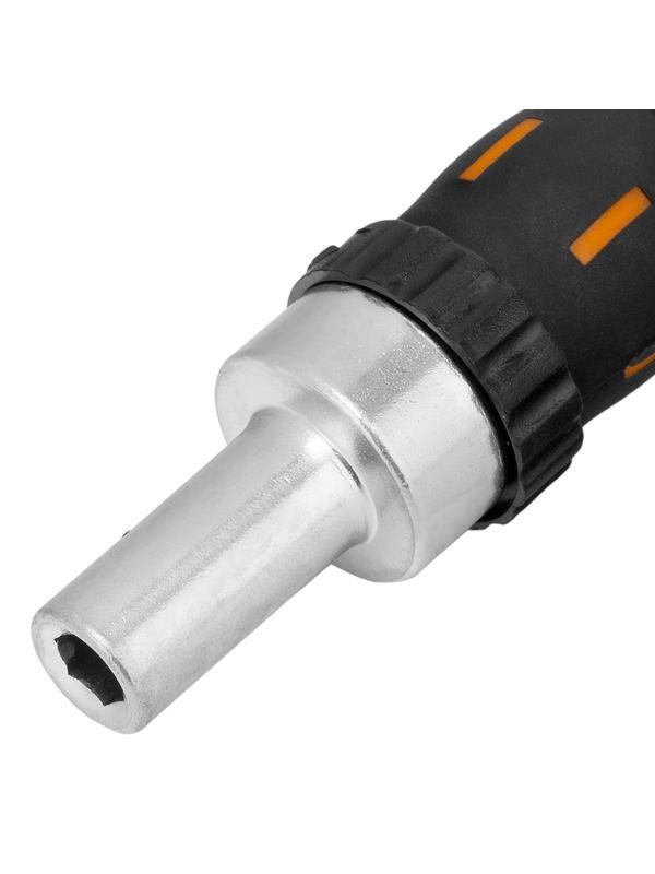 Отвертка реверсивная с набором бит, CrV, 12 шт, Sparta