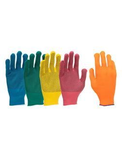 Перчатки в наборе, 5 пар, цвета в ассортименте, ПВХ точка, L, Россия// Palisad
