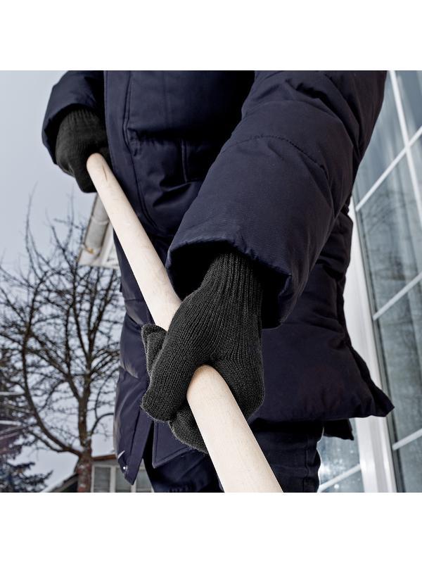 Перчатки трикотажные, акрил, черный, оверлок Россия Сибртех