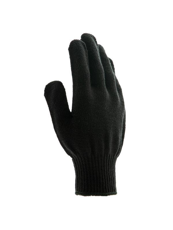 Перчатки трикотажные, акрил, черный, оверлок Россия Сибртех