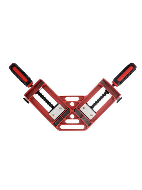 Струбцина угловая, быстрозажимная, 65/65 мм, двухкомпонентные обрезиненные рукоятки Matrix