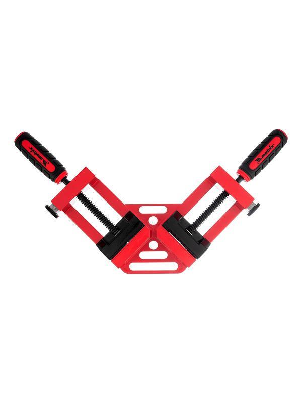 Струбцина угловая, быстрозажимная, 65/65 мм, двухкомпонентные обрезиненные рукоятки Matrix