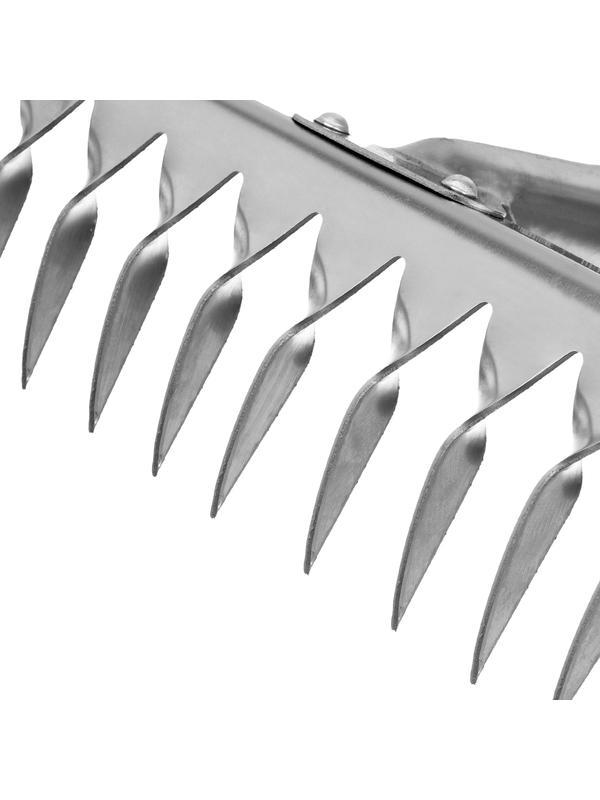 Грабли, нержавеющая сталь, 290 мм, 12 витых зубьев, без черенка, Россия, Сибртех