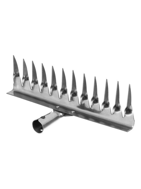 Грабли, нержавеющая сталь, 290 мм, 12 витых зубьев, без черенка, Россия, Сибртех