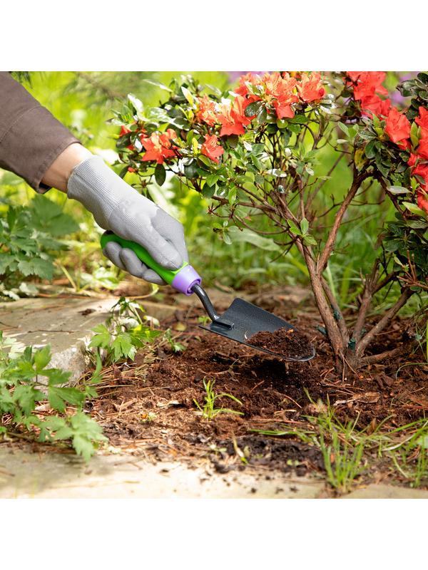 Совок посадочный узкий, 65 х 300 мм, стальной, обрезиненная эргономичная рукоятка, Era, Palisad