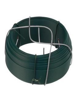 Проволока с ПВХ покрытием, зеленая 0.9 мм, длина 50 м Сибртех