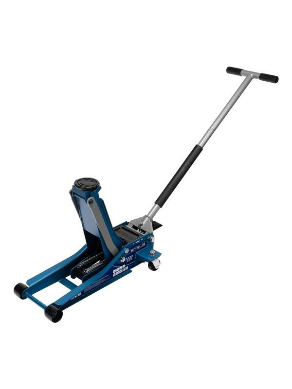 Домкрат гидравлический подкатной 3 т, быстрый подъем, Low profile quick lift, 75-505 мм, профессиональный STELS