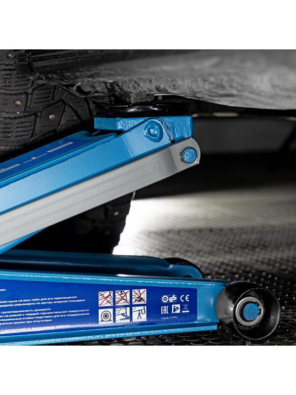 Домкрат гидравлический подкатной 3 т, быстрый подъем, Low profile quick lift, 75-505 мм, профессиональный STELS