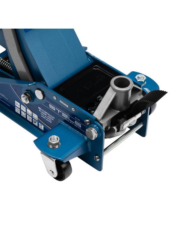 Домкрат гидравлический подкатной 3 т, быстрый подъем, Low profile quick lift, 75-505 мм, профессиональный STELS