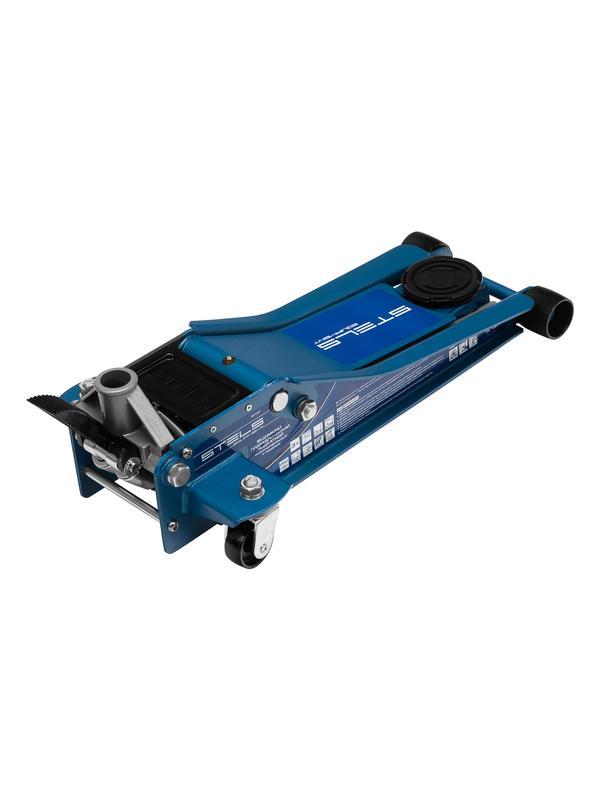 Домкрат гидравлический подкатной 3 т, быстрый подъем, Low profile quick lift, 75-505 мм, профессиональный STELS