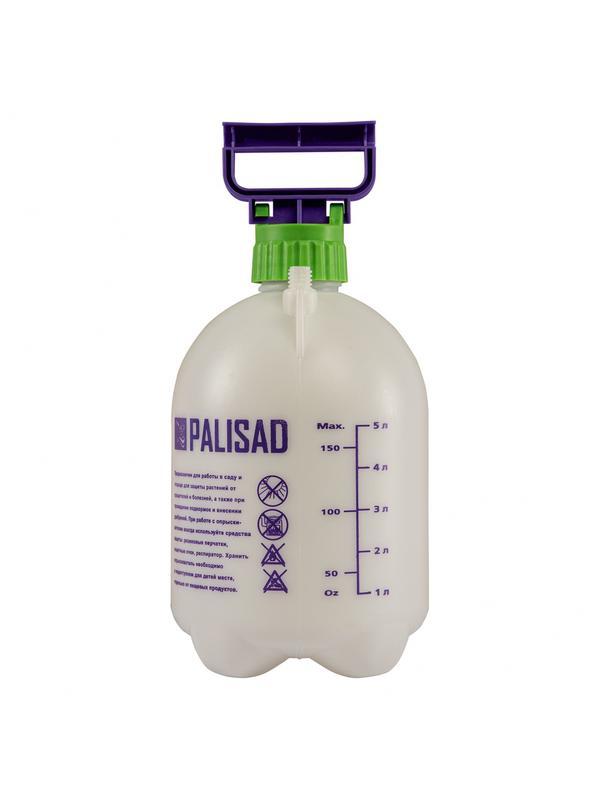 Опрыскиватель ручной, 5 л, с насосом, шлангом, разбрызгиватель Palisad