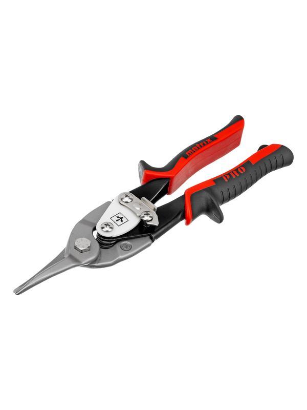 Ножницы по металлу, 250 мм, прямой рез, сталь CRMO, двухкомпонентные рукоятки, PRO Matrix