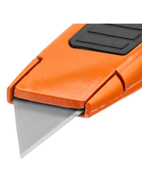 Нож, 19 мм, выдвижное трапециевидное лезвие, двухкомпонентный корпус Sparta